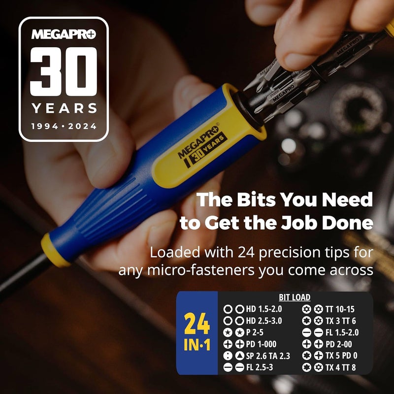 Megapro ® 24-in-1 Anniversary Precision Multi-Bit Screwdriver | Anniversary Edition | Precision Driver - Image 2